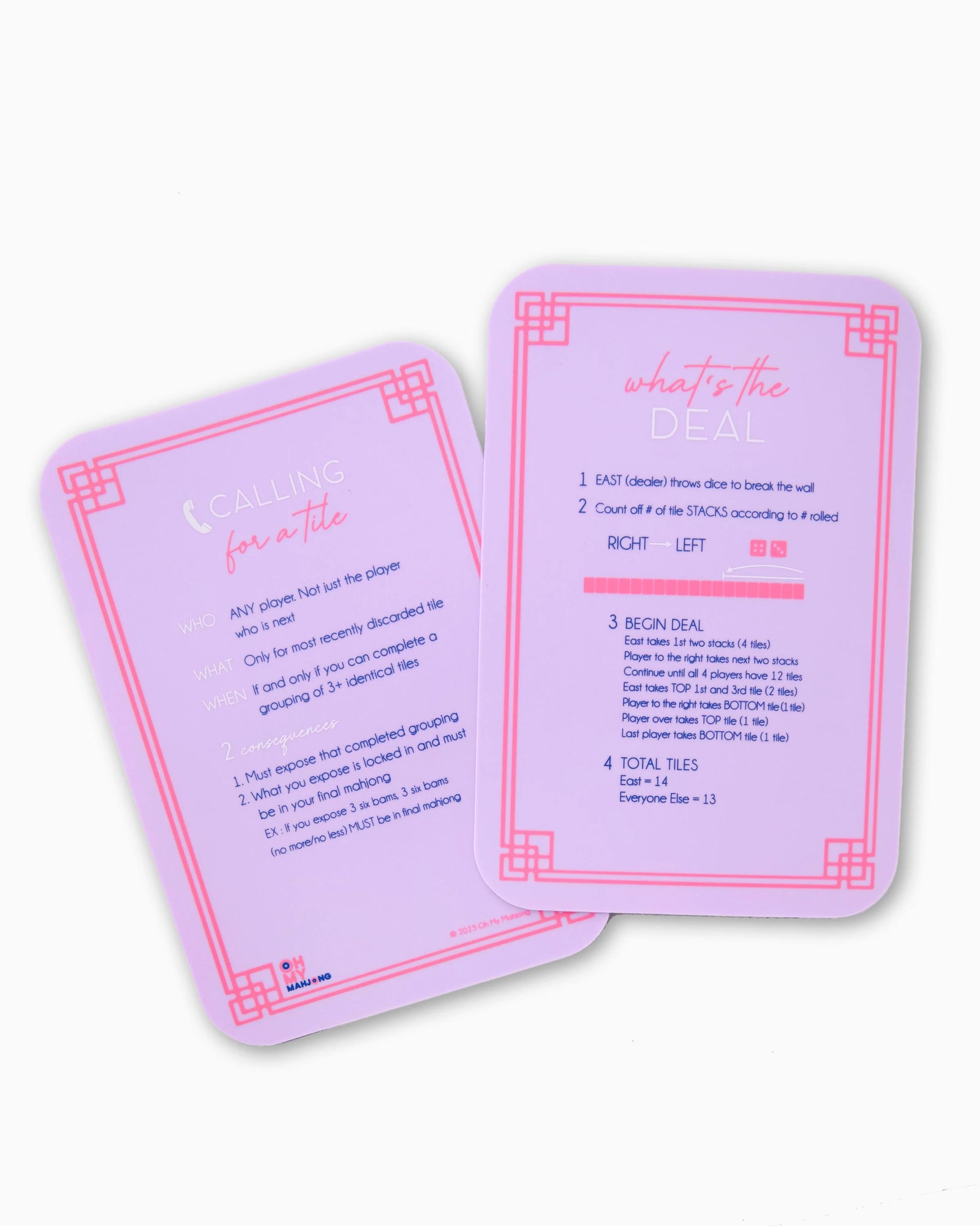 Lilac Mahjong Tile Shufflers - The Preppy Bunny