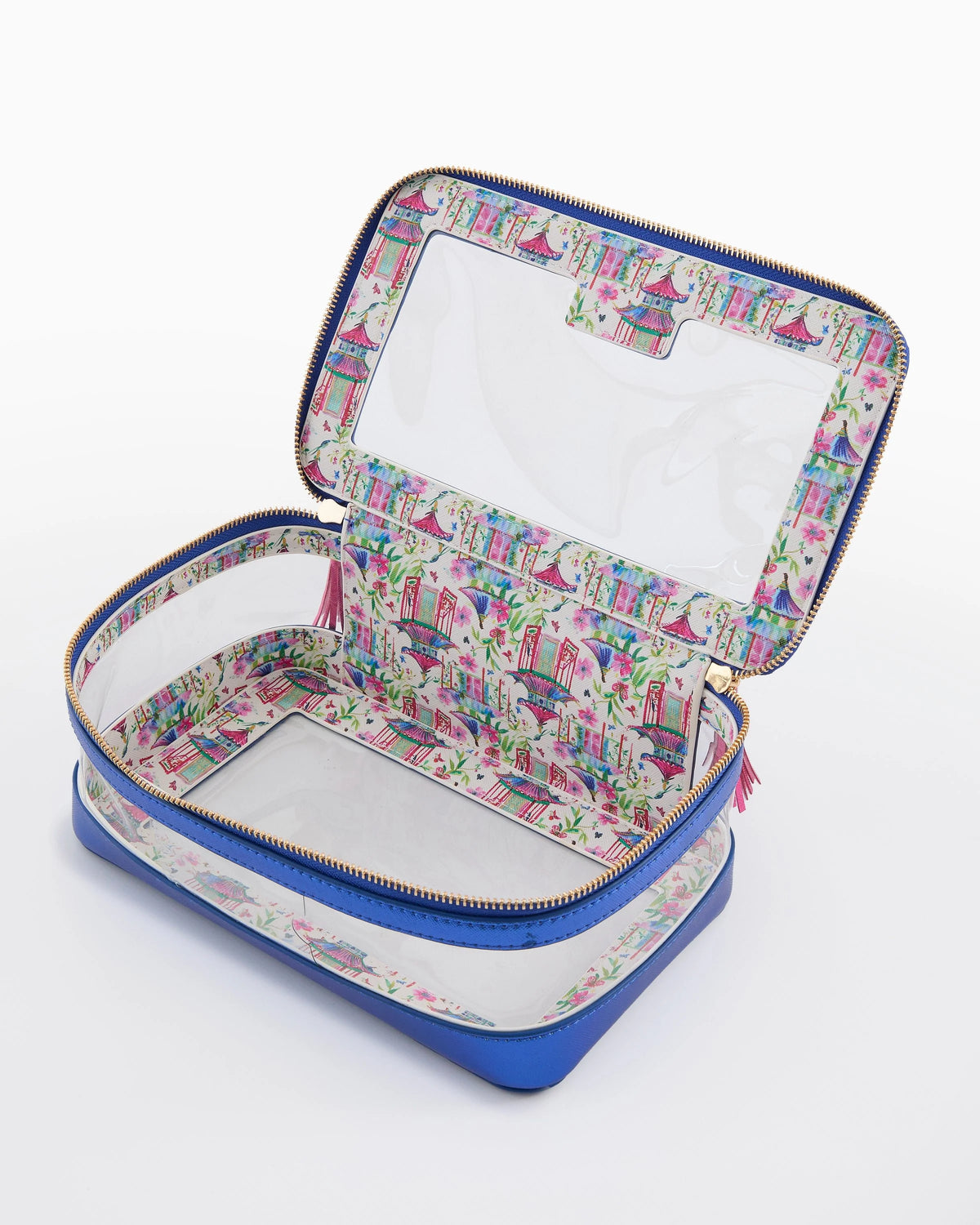 Metallic Blue Mahjong Tile Storage Bag - The Preppy Bunny