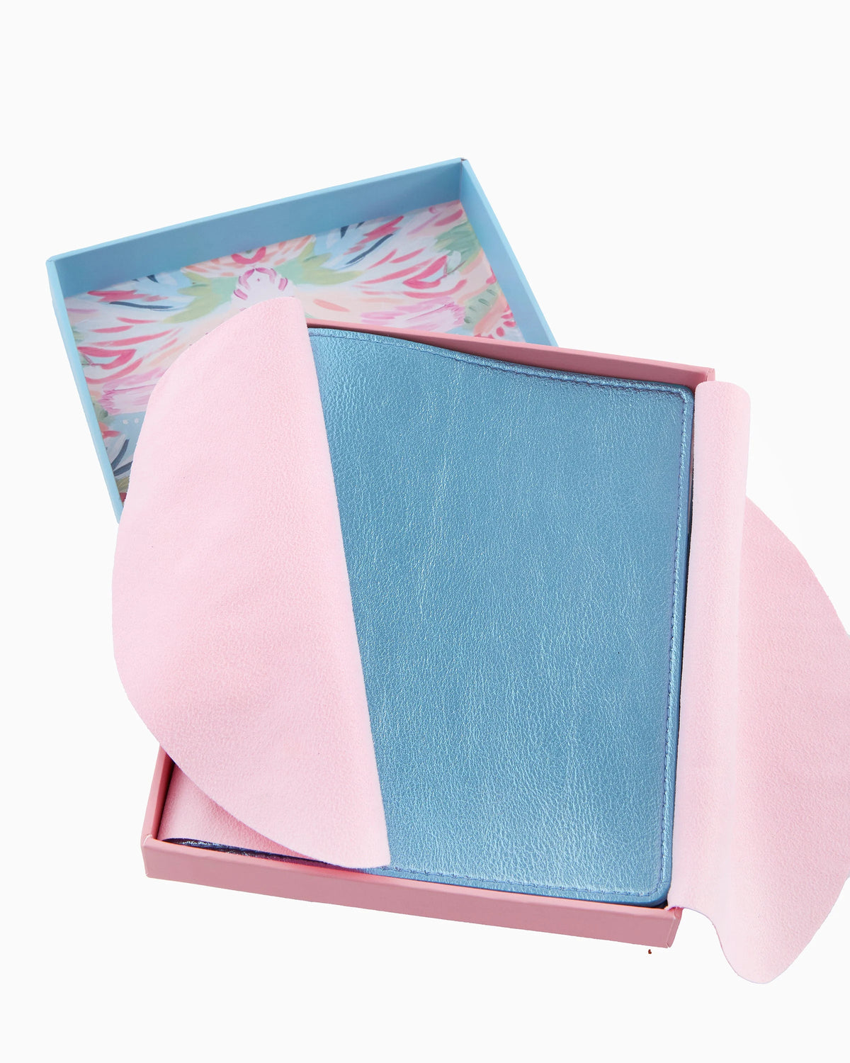 Metallic Light Blue Mahjong Card Folio
