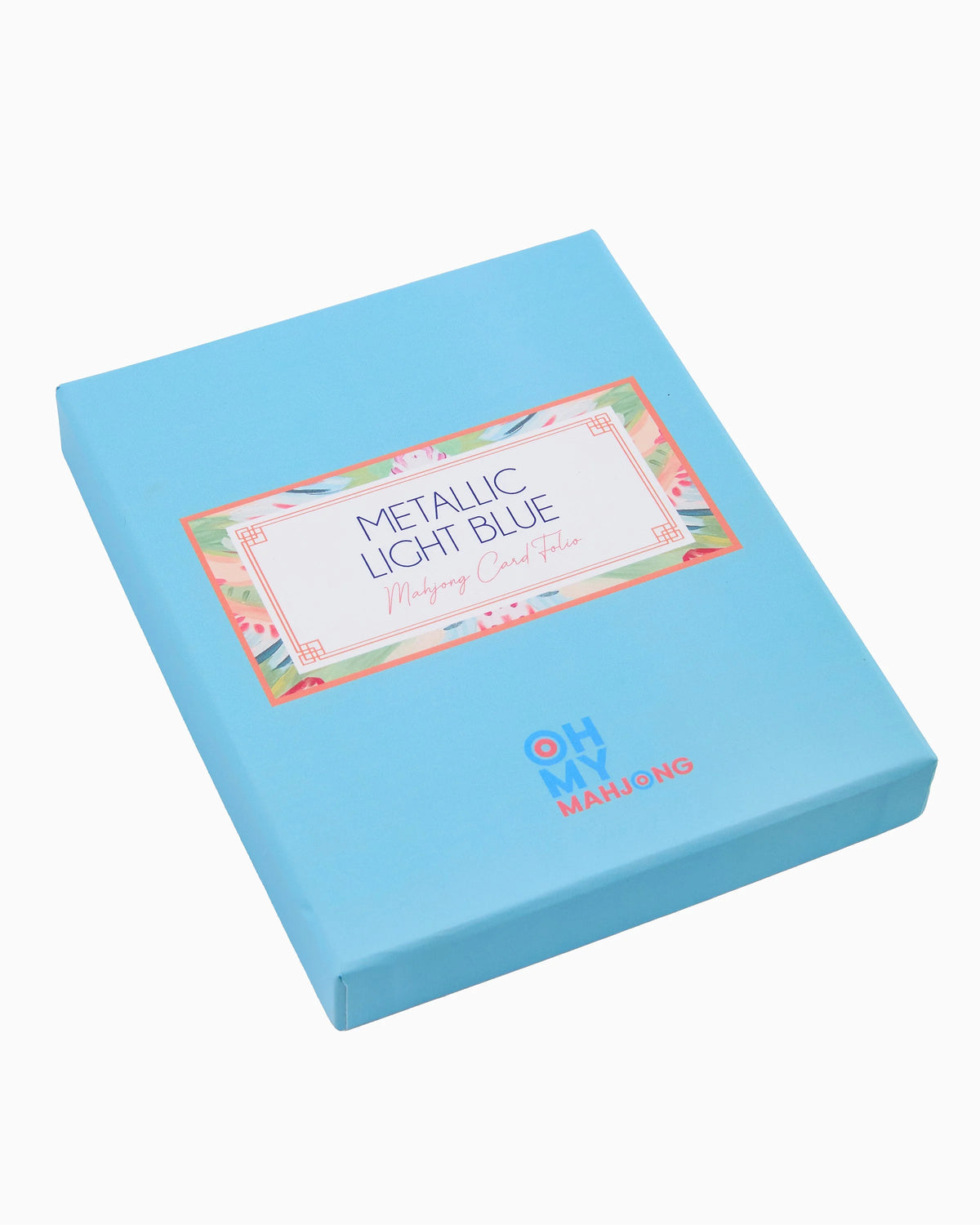 Metallic Light Blue Mahjong Card Folio