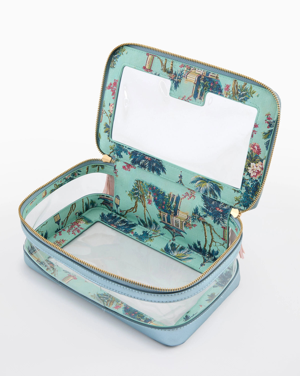 Metallic Light Blue Mahjong Tile Storage Bag - The Preppy Bunny