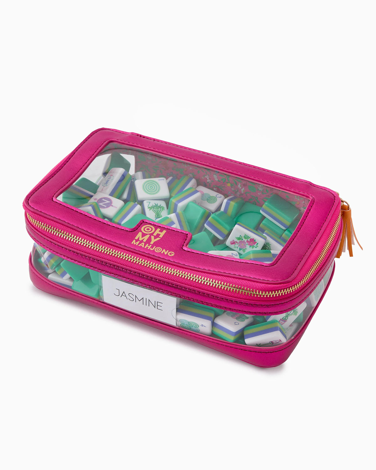 Metallic Pink Tile Storage Bag - The Preppy Bunny