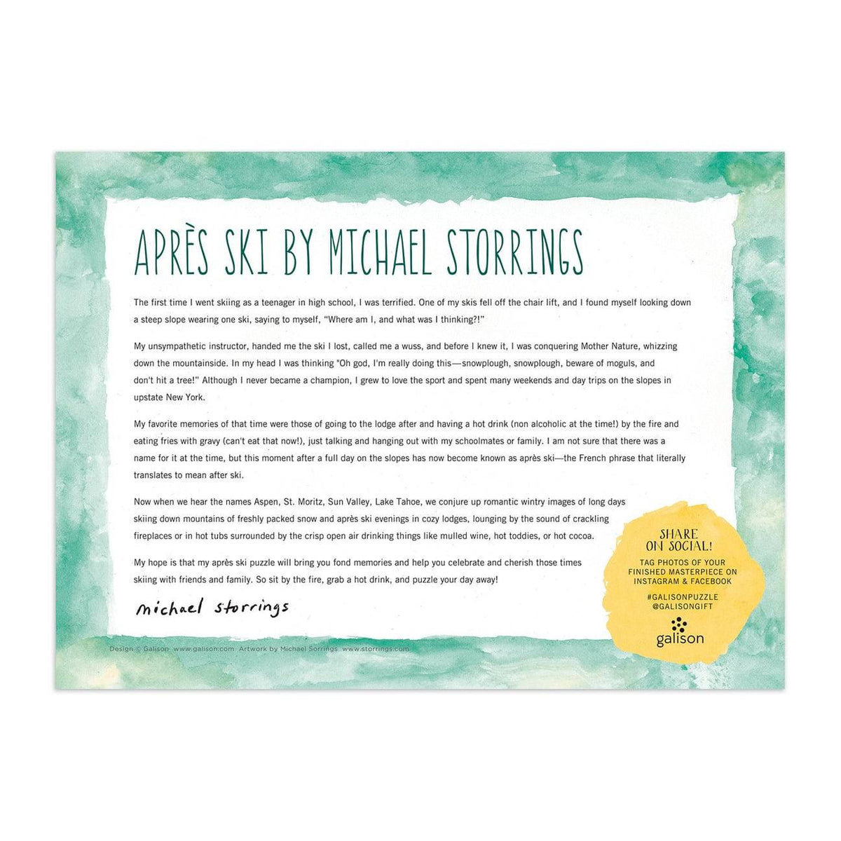 Apres Ski Puzzle 1000 pc. - The Preppy Bunny