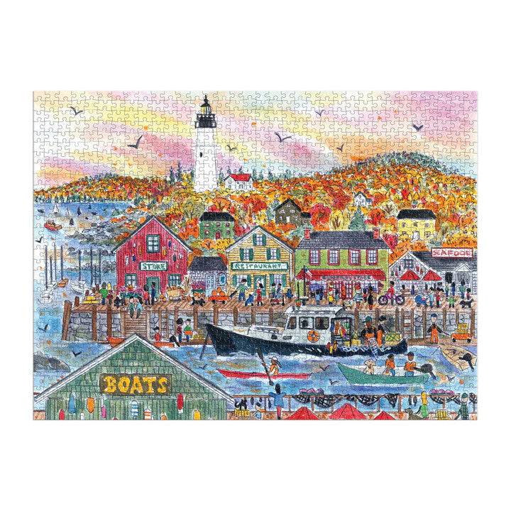 Michael Storrings Autumn By the Sea 1000 Piece Puzzle - The Preppy Bunny