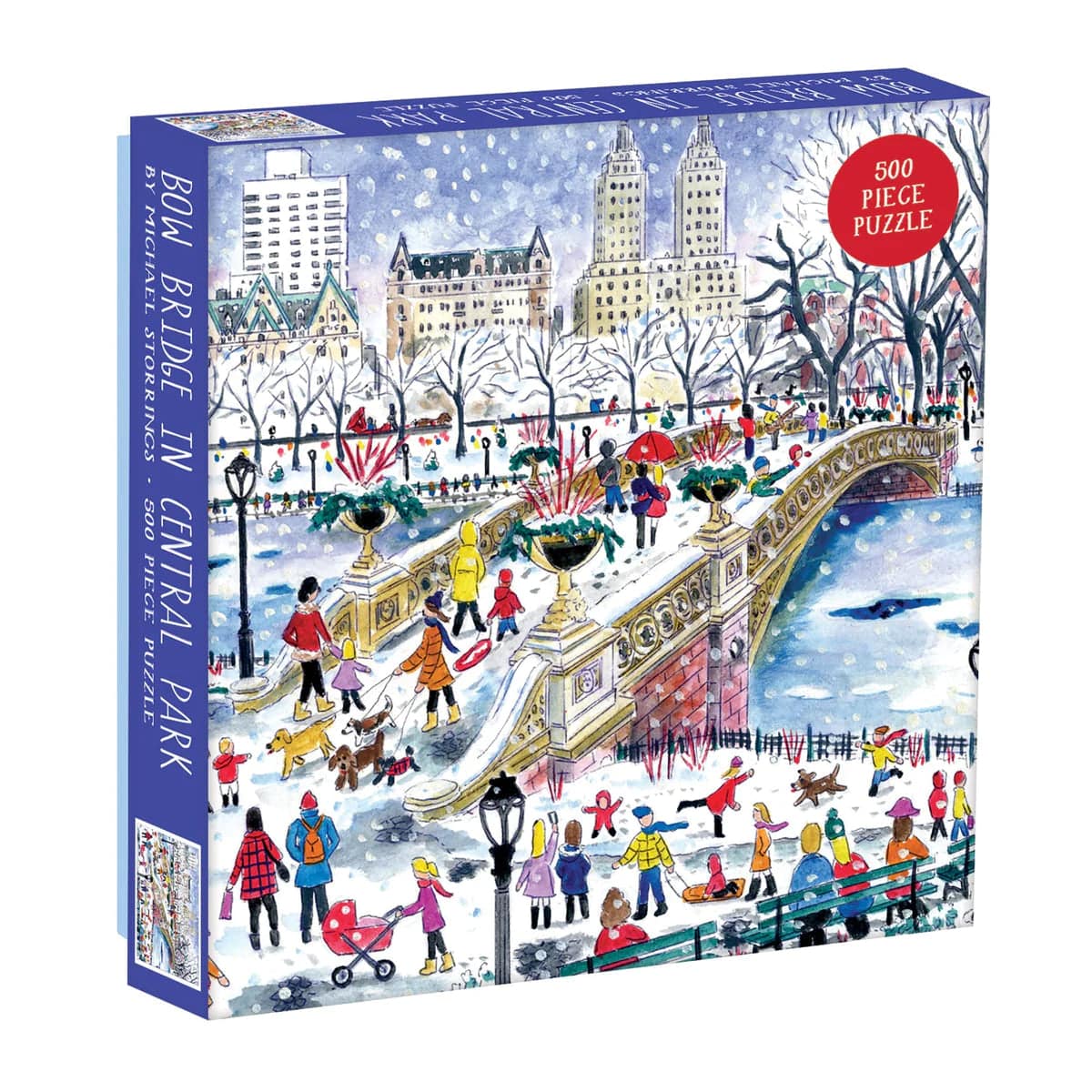 Michael Storrings Bow Bridge In Central Park 500 Piece Jigsaw Puzzle - The Preppy Bunny