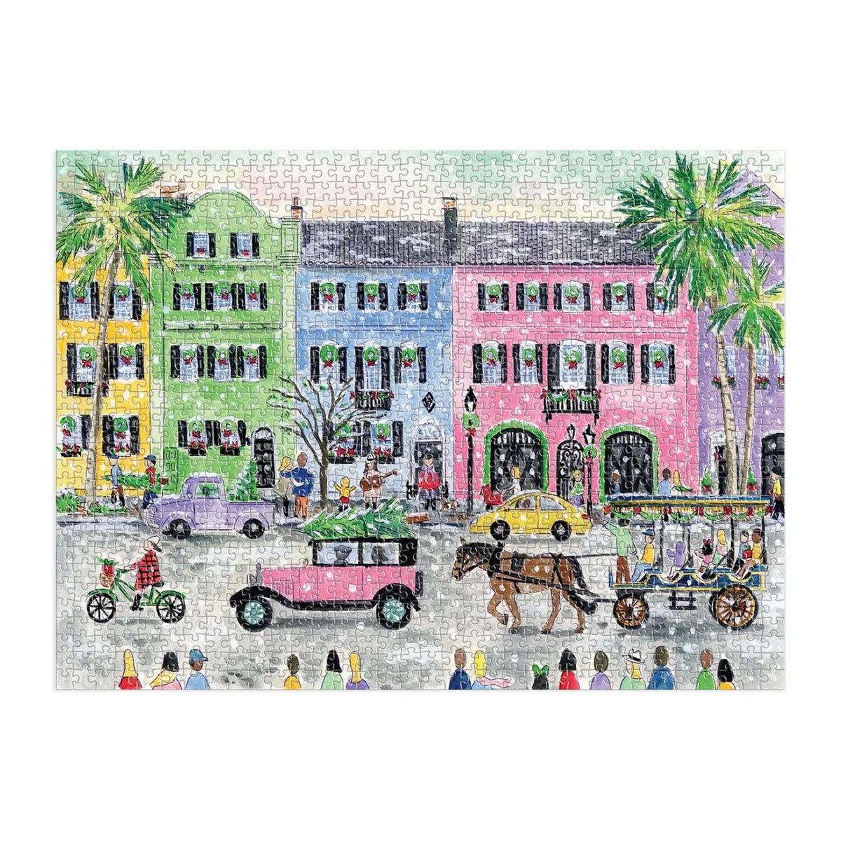 Michael Storrings Christmas in Charleston 1000 Piece Puzzle - The Preppy Bunny