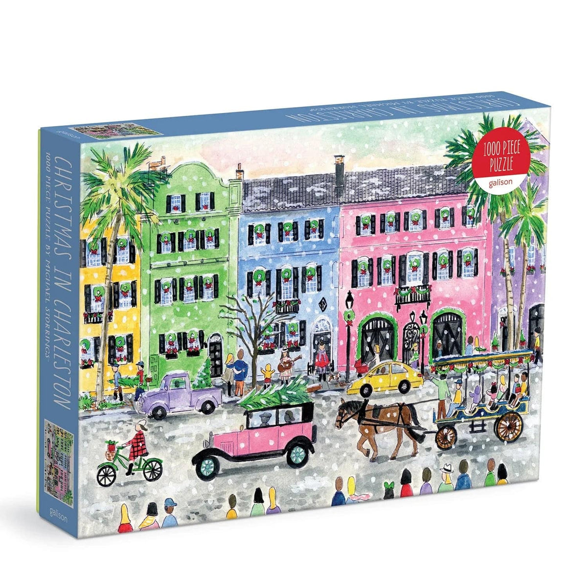 Michael Storrings Christmas in Charleston 1000 Piece Puzzle - The Preppy Bunny