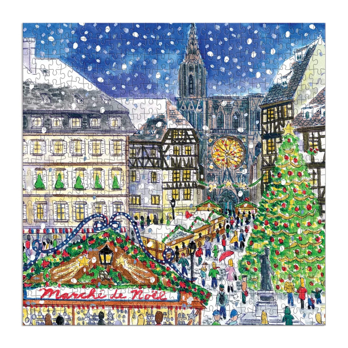 Michael Storrings Christmas in France 500 Piece Puzzle - The Preppy Bunny