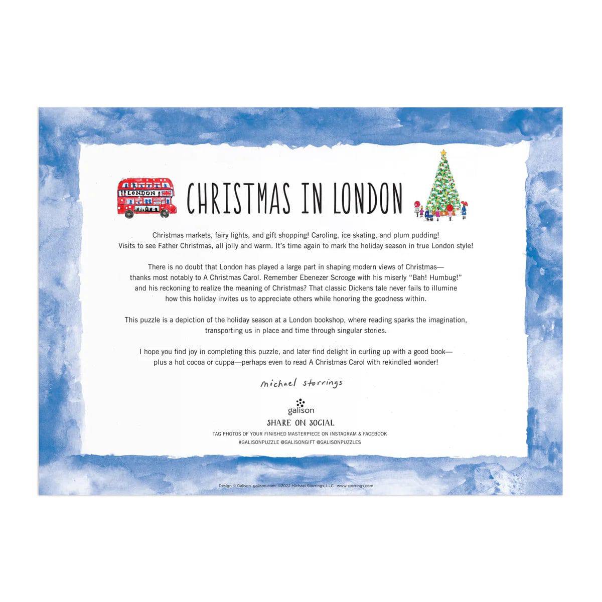 Michael Storrings Christmas in London 1000 Piece Puzzle - The Preppy Bunny