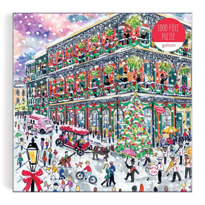 Michael Storrings Christmas in New Orleans 1000 Piece Puzzle - The Preppy Bunny