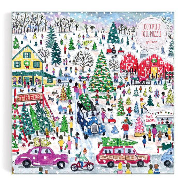 Michael Storrings Christmas Tree Farm 1000 Piece Foil Puzzle - The Preppy Bunny