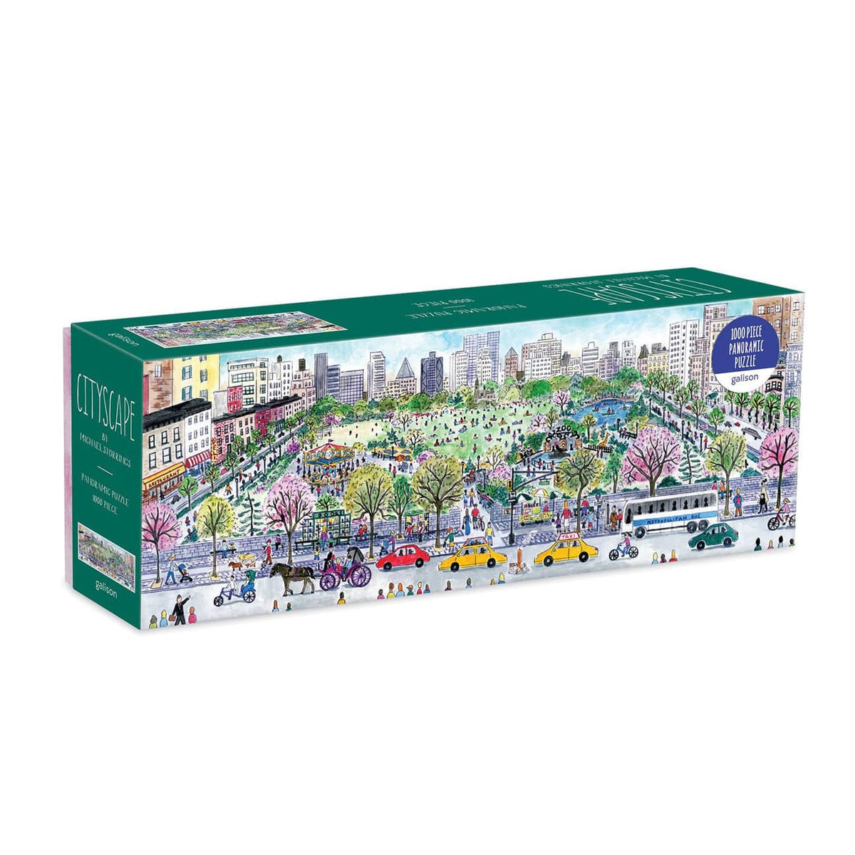 Michael Storrings Cityscape 1000 Piece Panoramic Jigsaw Puzzle - The Preppy Bunny