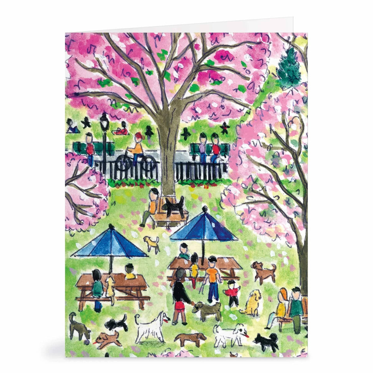 Michael Storrings Dog Park in Four Seasons Greeting Card Assortment - The Preppy Bunny