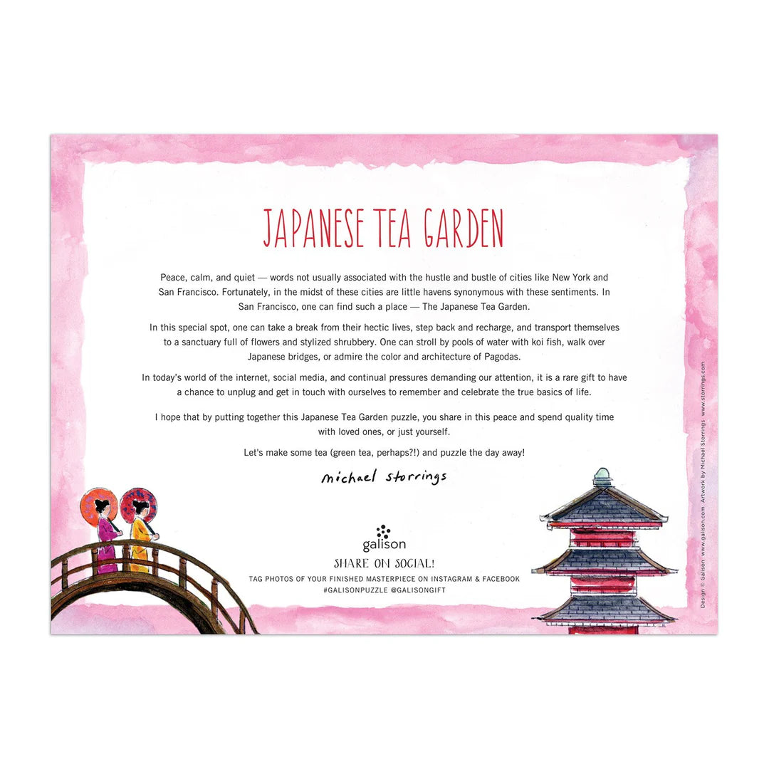Michael Storrings Japanese Tea Garden 300 Piece Jigsaw Puzzle - The Preppy Bunny