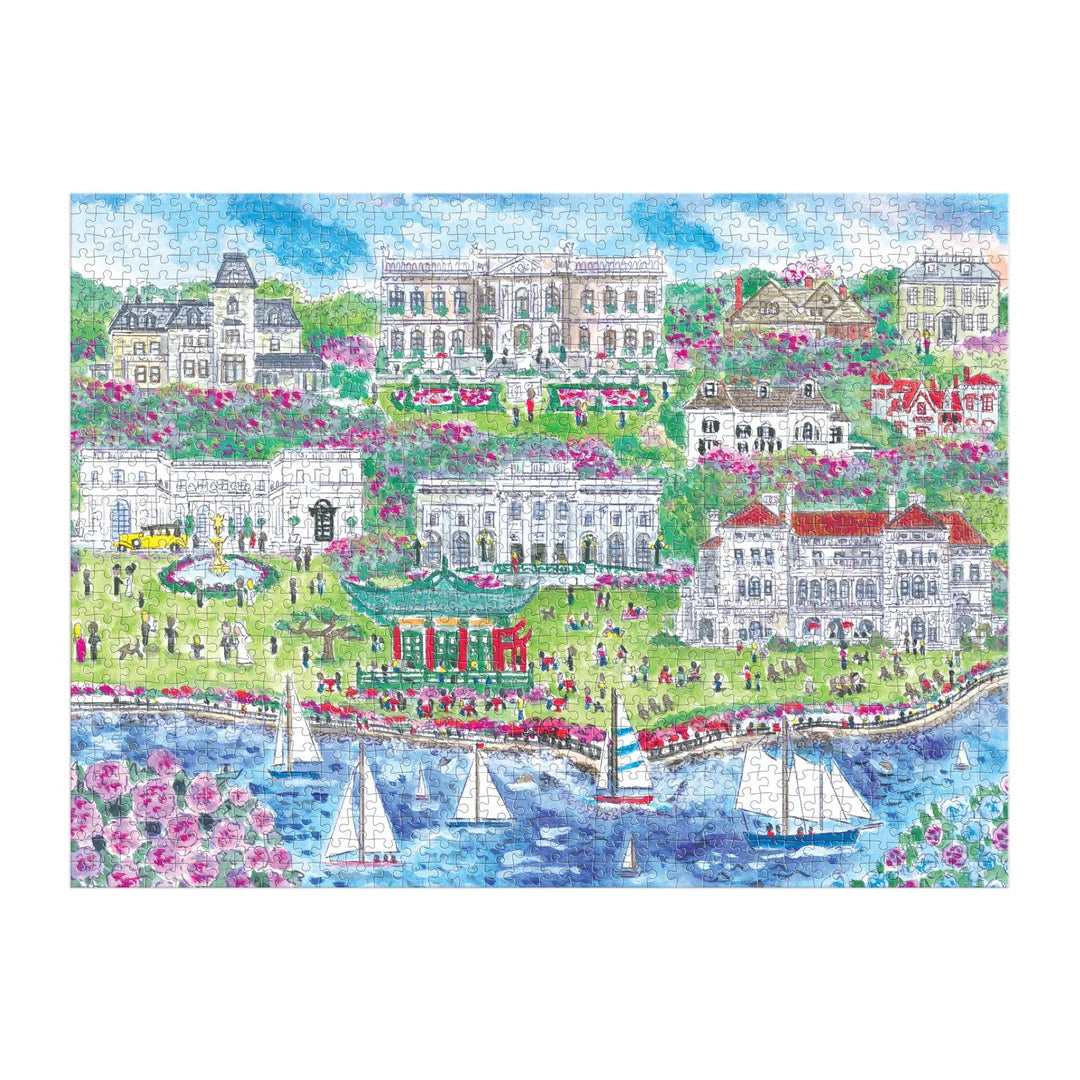 Michael Storrings Newport Mansions 1000 Piece Puzzle - The Preppy Bunny