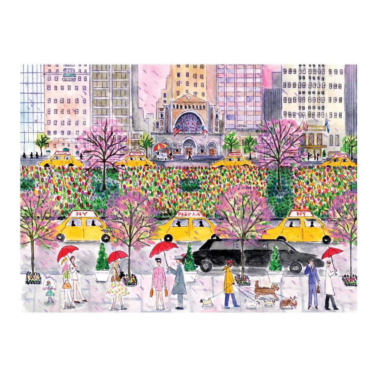 Michael Storrings Spring On Park Avenue 1000 Piece Jigsaw Puzzle - The Preppy Bunny
