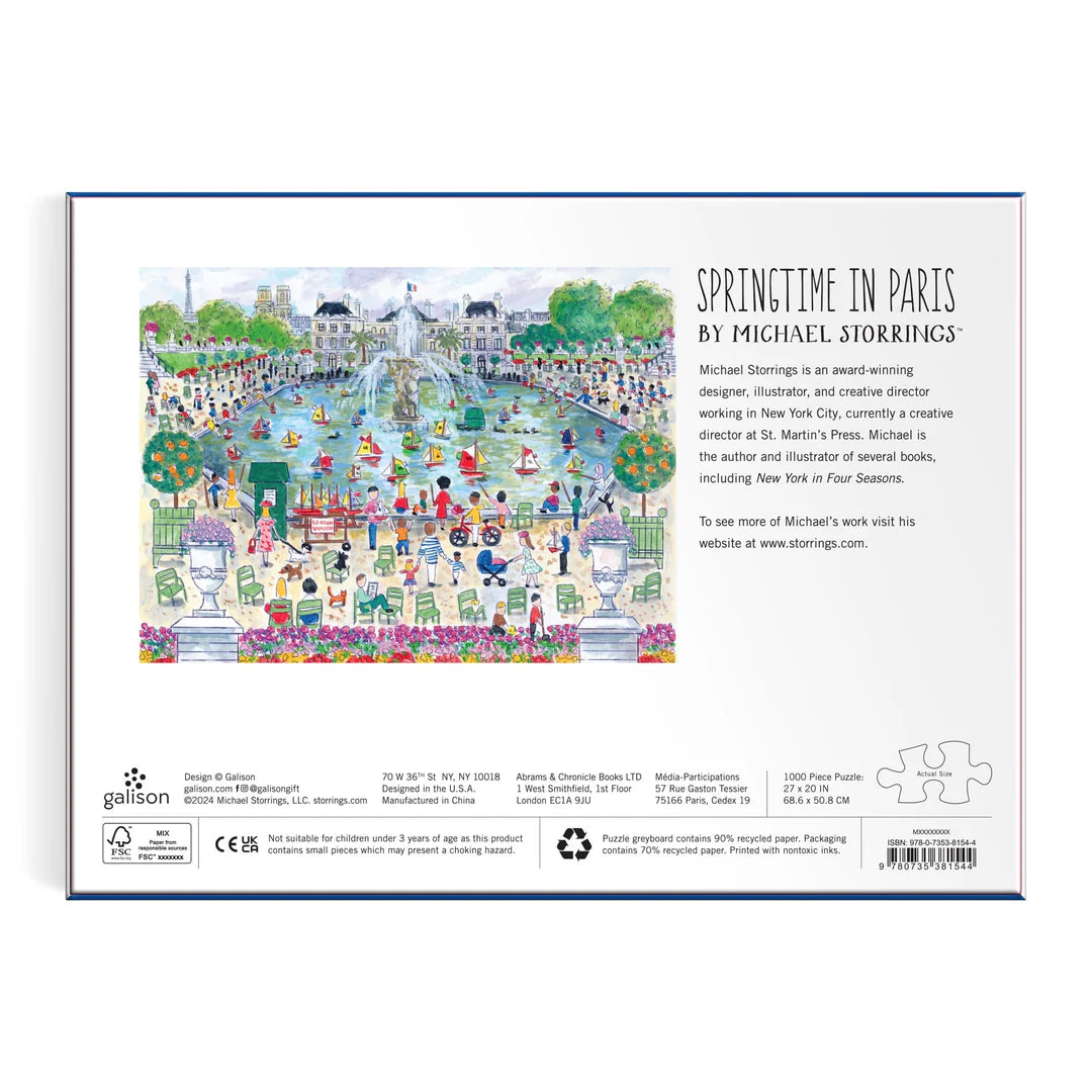 Michael Storrings Springtime in Paris 1000 piece Puzzle - The Preppy Bunny