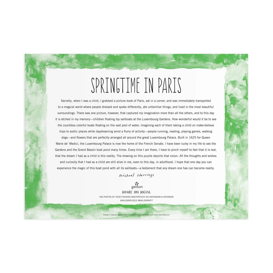 Michael Storrings Springtime in Paris 1000 piece Puzzle - The Preppy Bunny