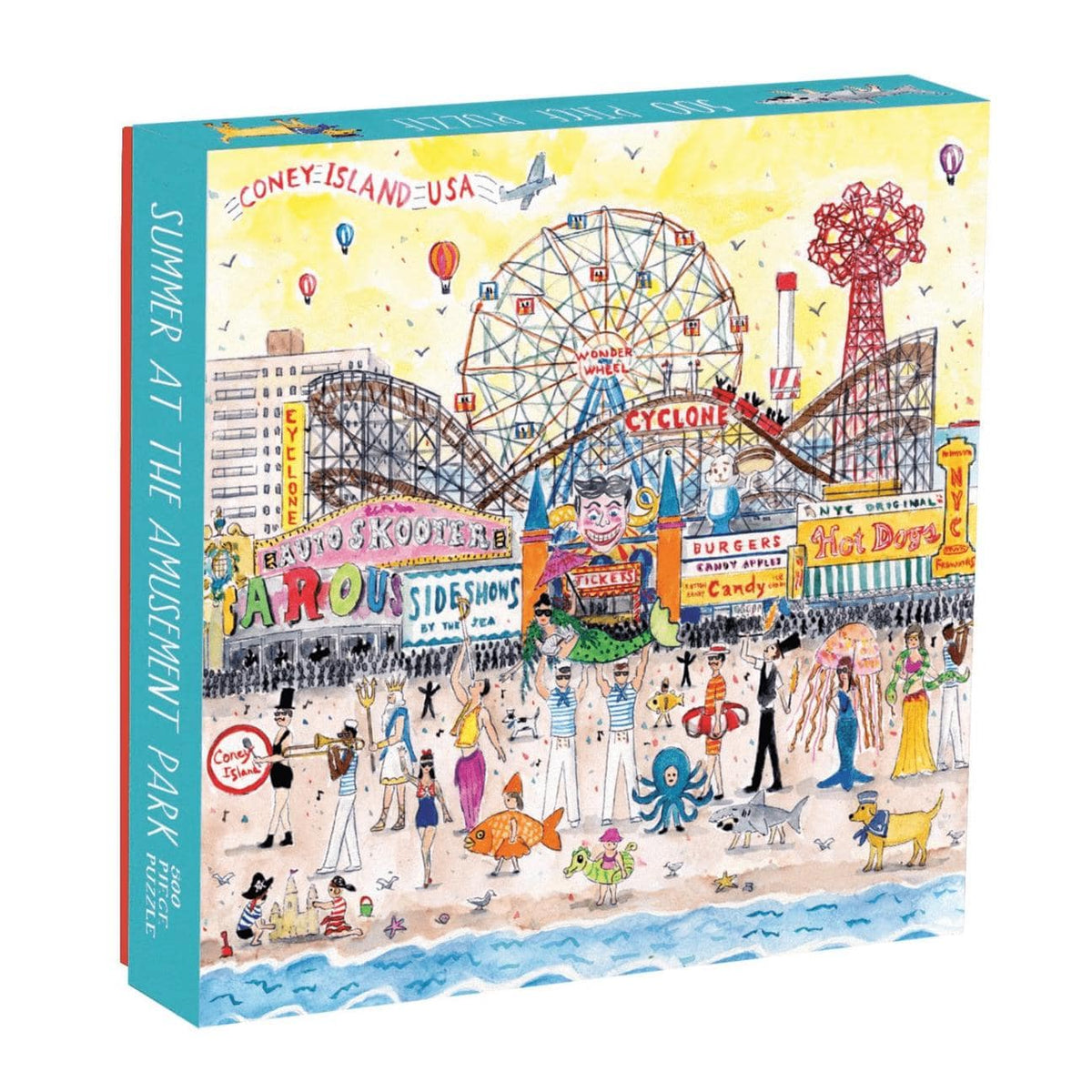 Michael Storrings Summer at the Amusement Park 500 Piece Jigsaw Puzzle - The Preppy Bunny