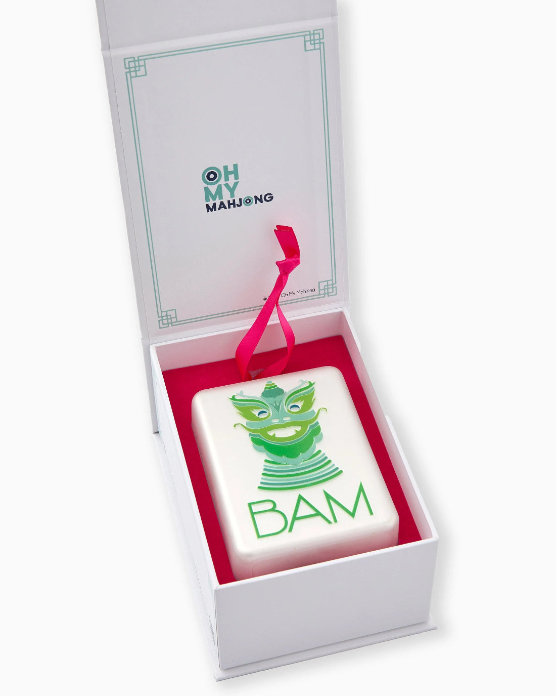 Mint Dragon Mahjong Ornament - The Preppy Bunny