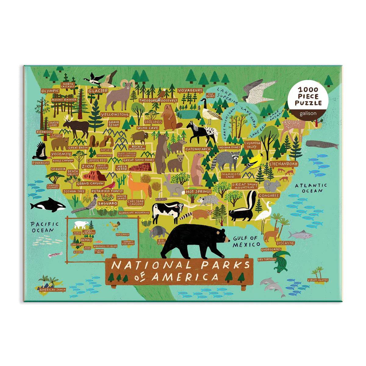 National Parks of America 1000 Piece Jigsaw Puzzle - The Preppy Bunny