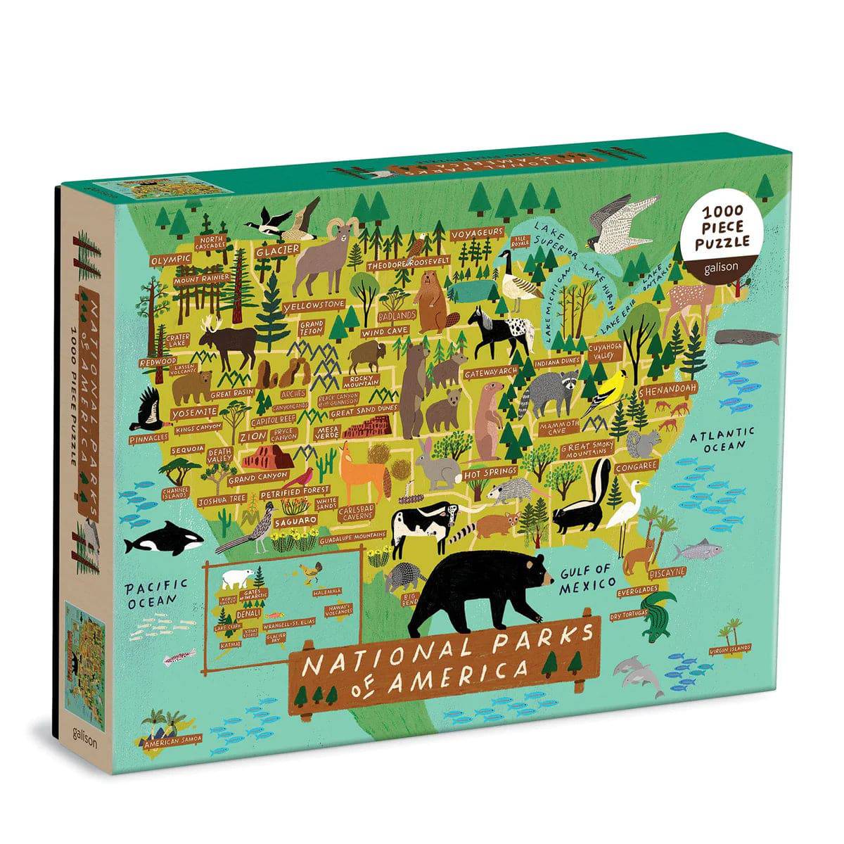 National Parks of America 1000 Piece Jigsaw Puzzle - The Preppy Bunny