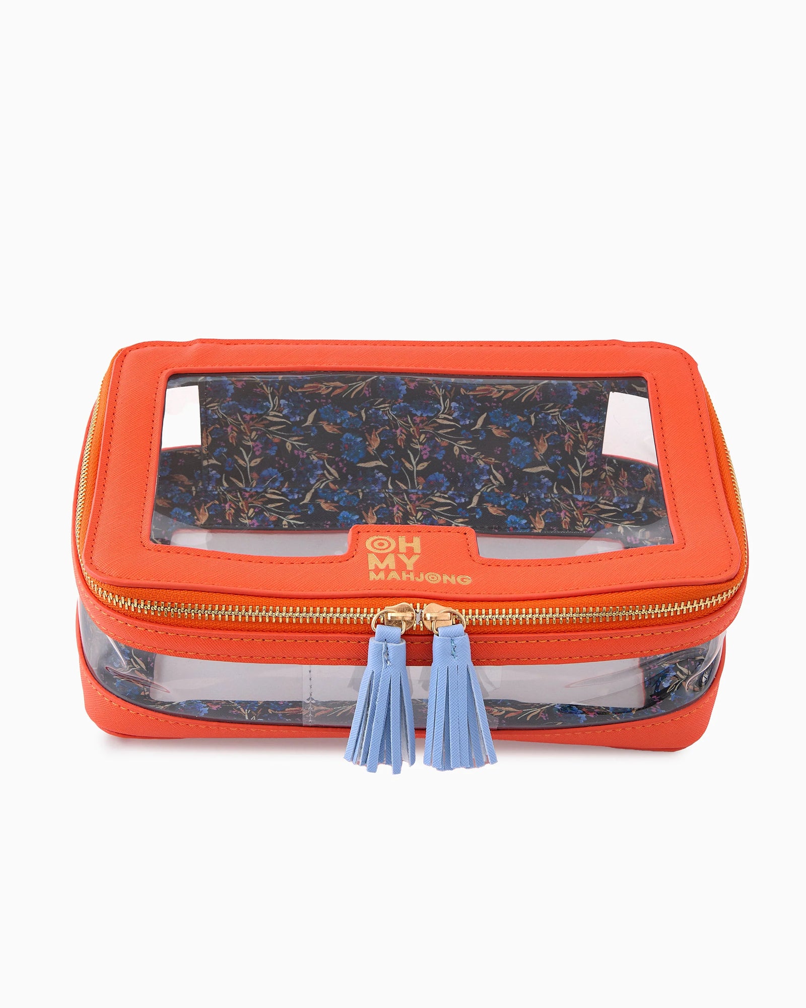 Orange Mahjong Tile Storage Bag - The Preppy Bunny