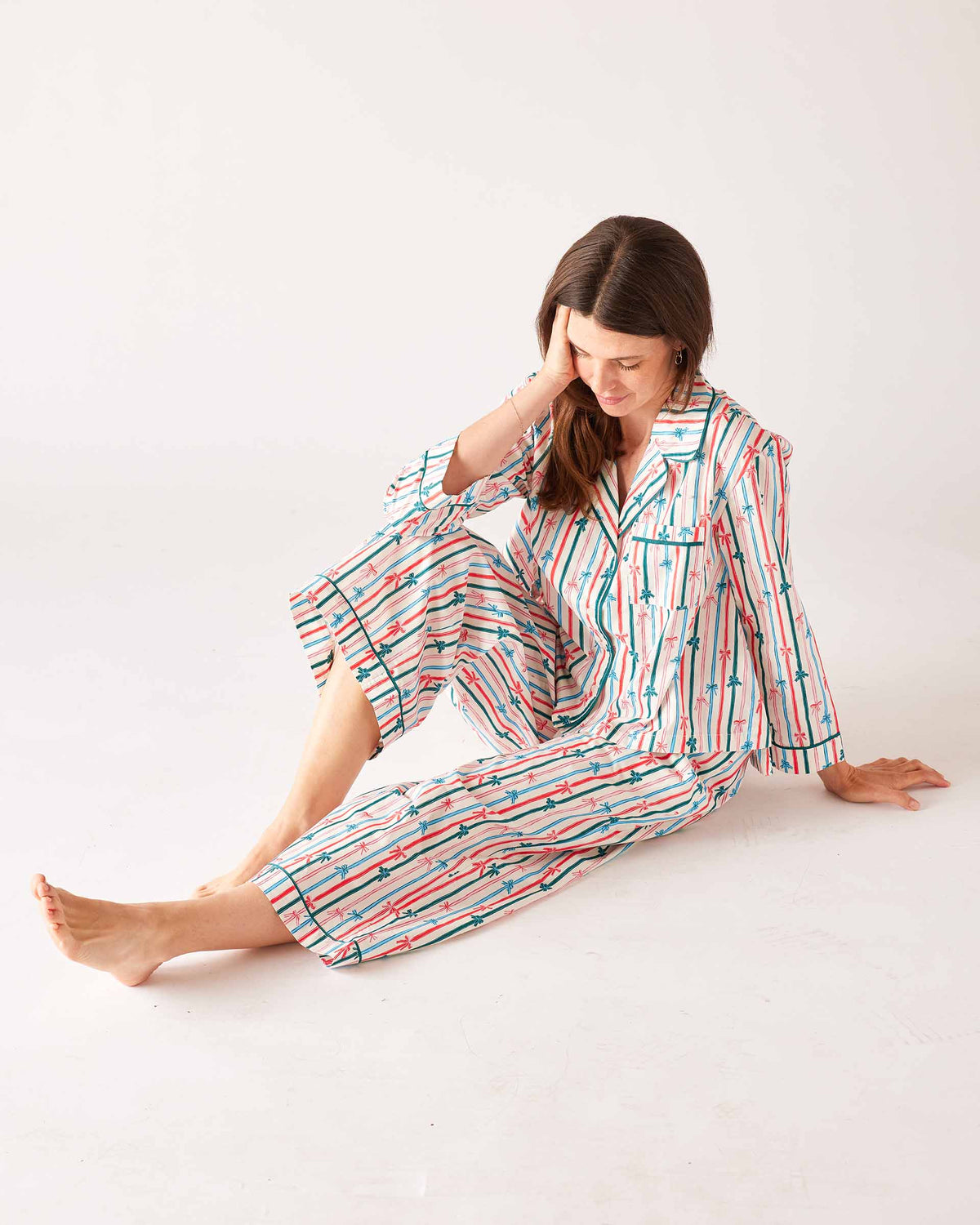 Over The Cotton Moon Pajama Set - Ribbon Candy - The Preppy Bunny