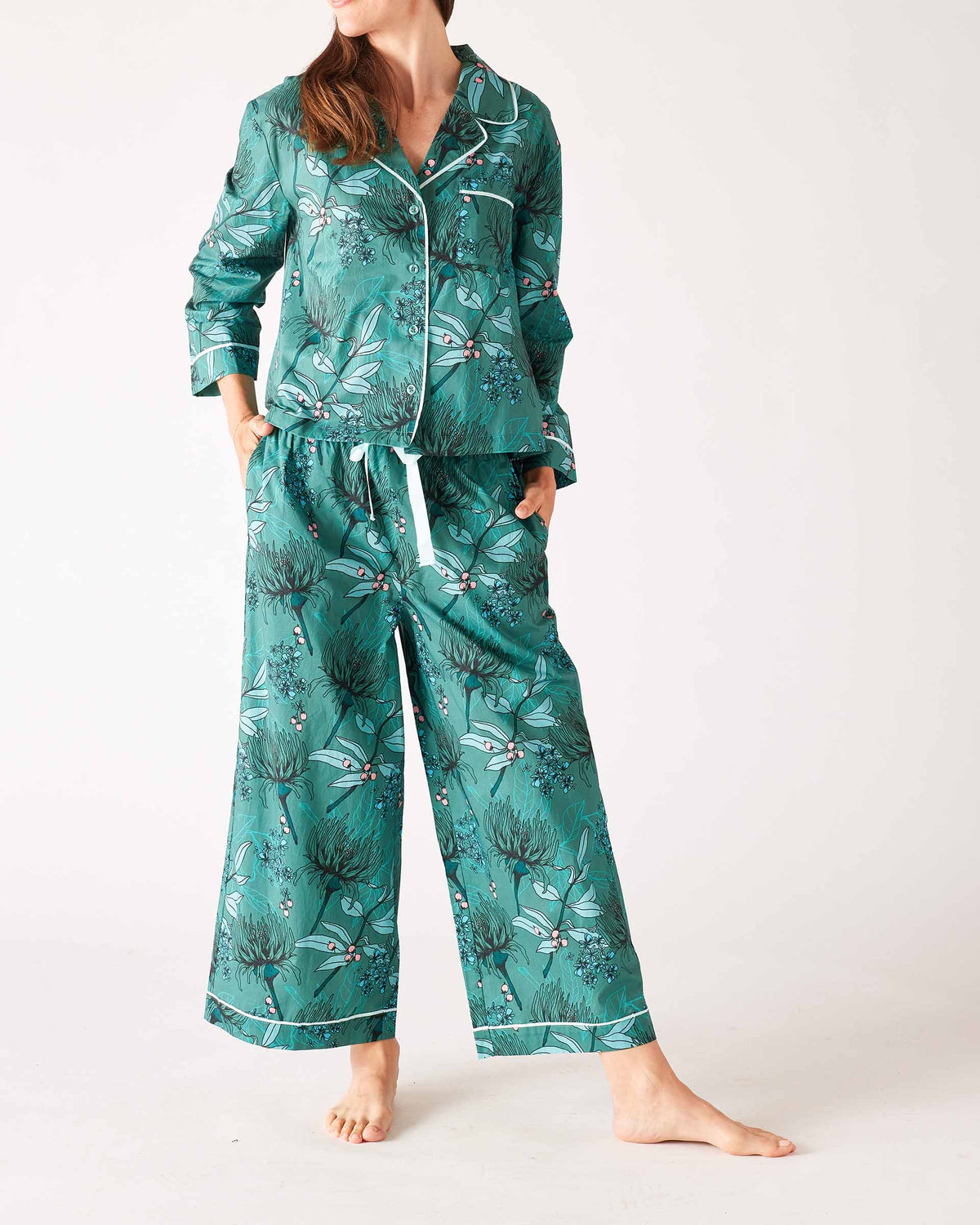 Over The Cotton Moon Pajama Set - Secret Garden - The Preppy Bunny