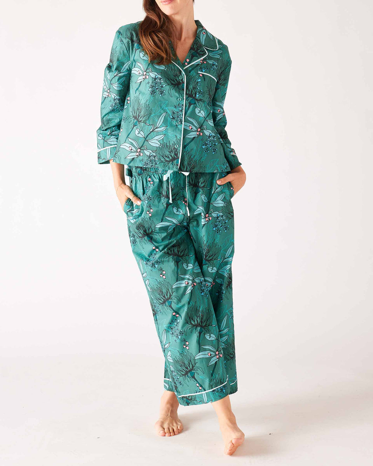 Over The Cotton Moon Pajama Set - Secret Garden - The Preppy Bunny