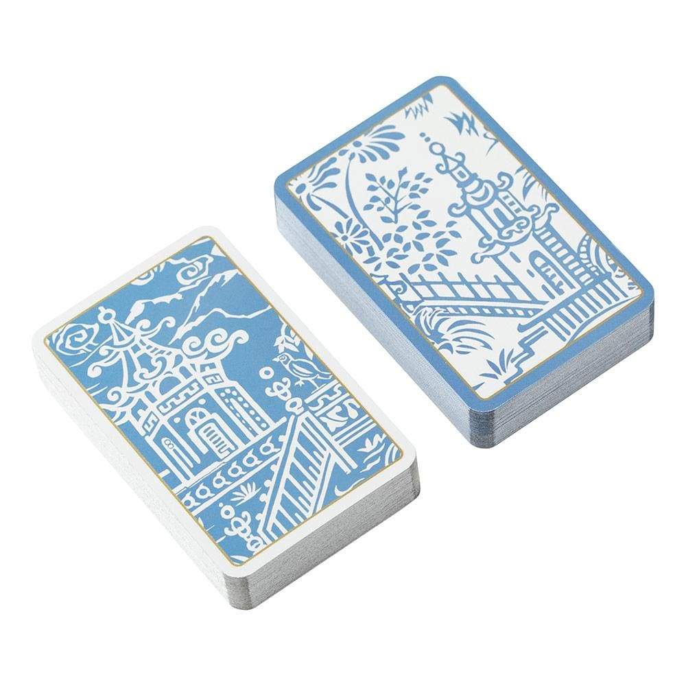 Pagoda Toile Playing Cards - 2 Decks Included - The Preppy Bunny