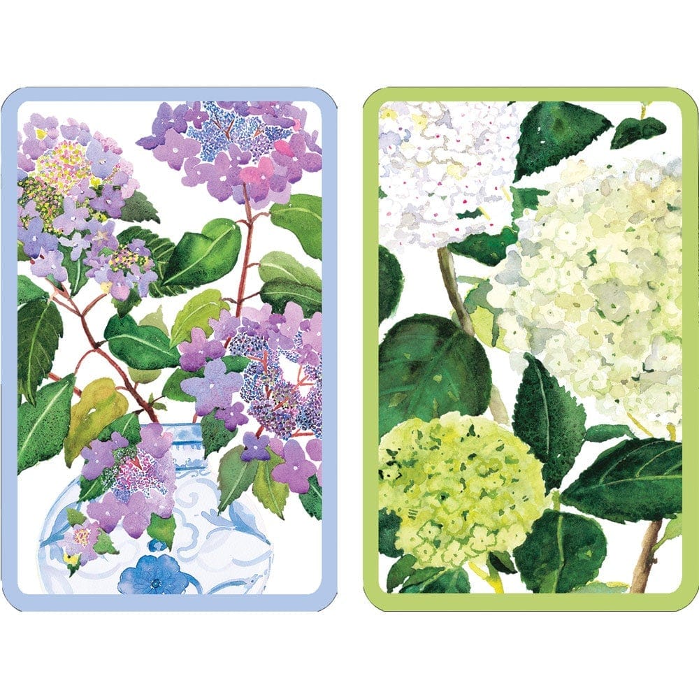 Hydrangeas and Porcelain Large Type Playing Cards - 2 Decks Included - The Preppy Bunny