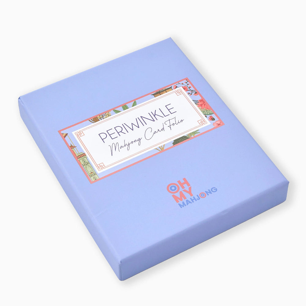 Periwinkle Mahjong Card Folio - The Preppy Bunny