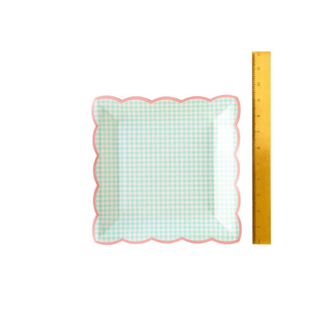 Gingham Plate Set - The Preppy Bunny