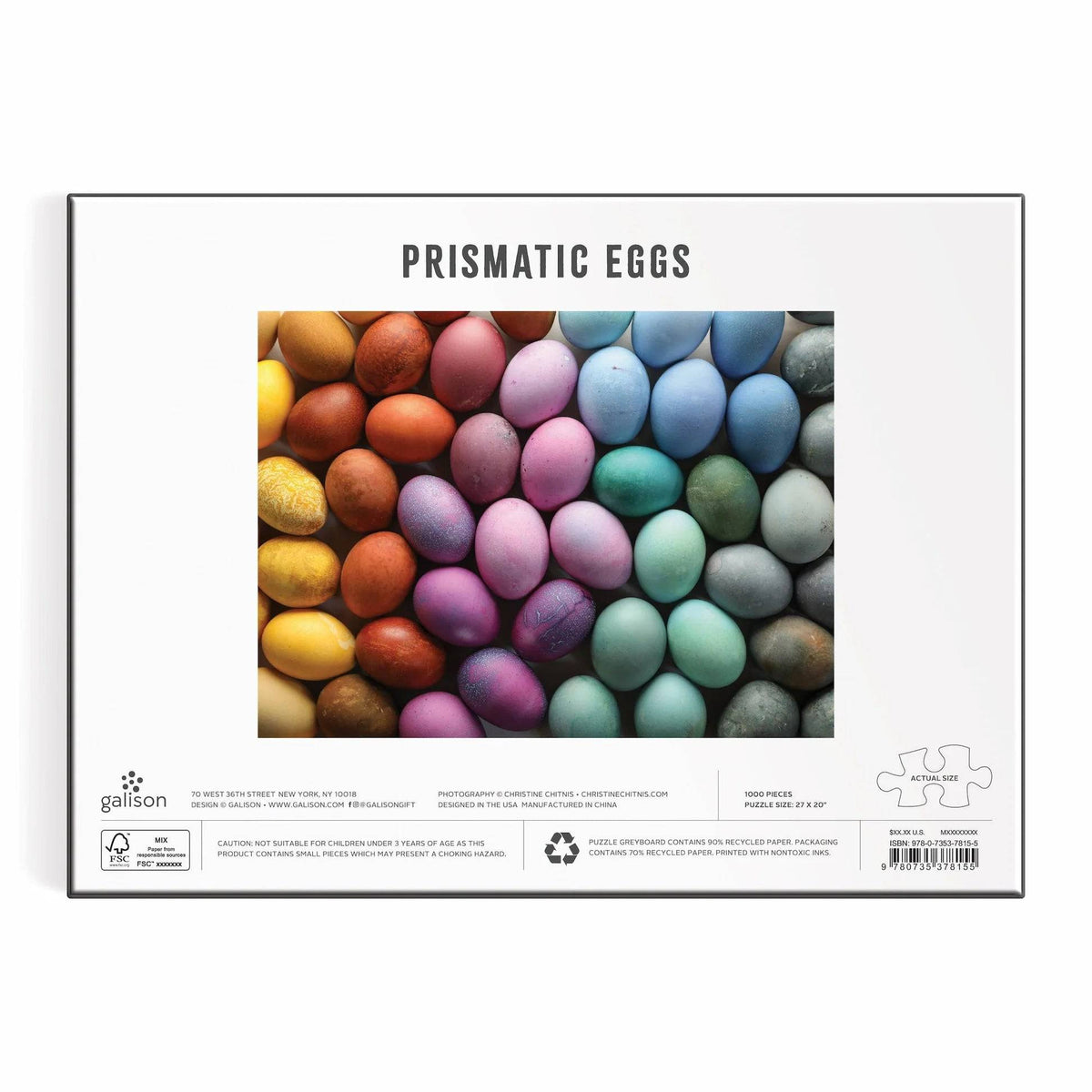 Prismatic Eggs 1000 Piece Puzzle - The Preppy Bunny