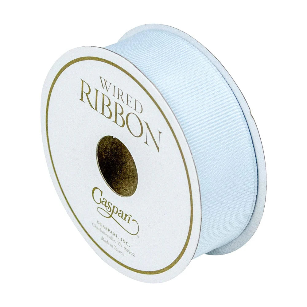 Grosgrain Light Blue Wired Narrow Ribbon - 8 yards