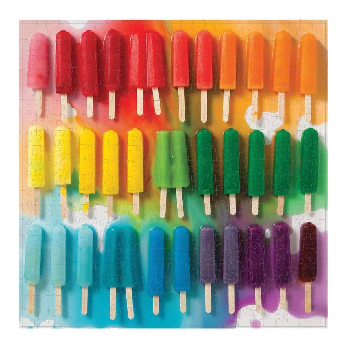 Rainbow Popsicles 500 Piece Jigsaw Puzzle - The Preppy Bunny