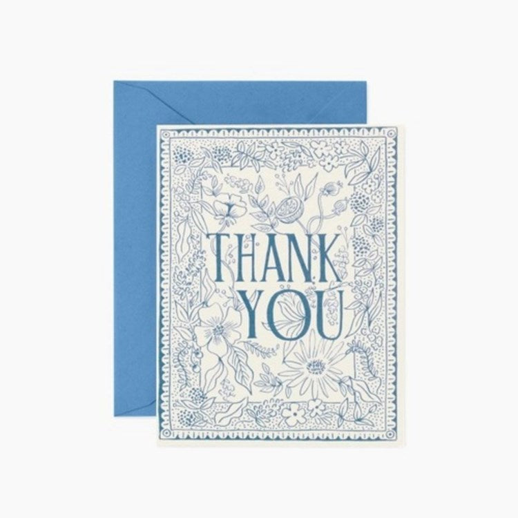 Delft Thank You Card - The Preppy Bunny