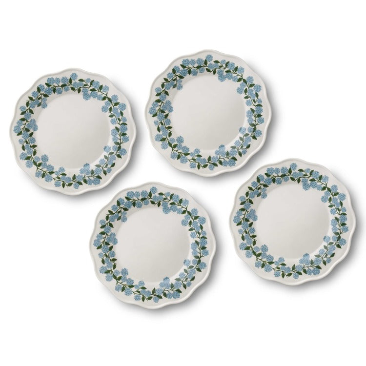 Hydrangea Melamine Dinner Plates - Set of 4 - The Preppy Bunny