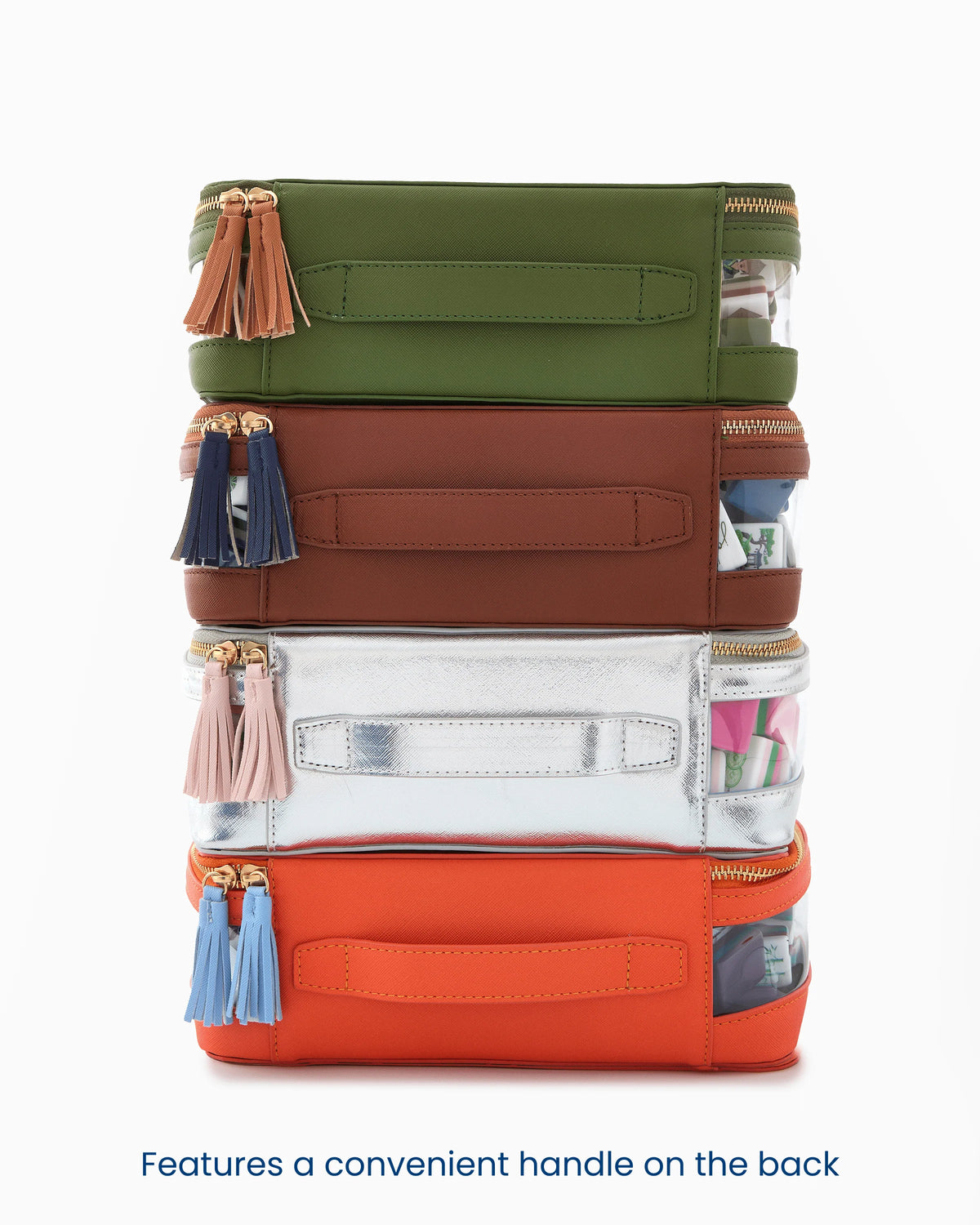 Cognac Tile Storage Bag - The Preppy Bunny