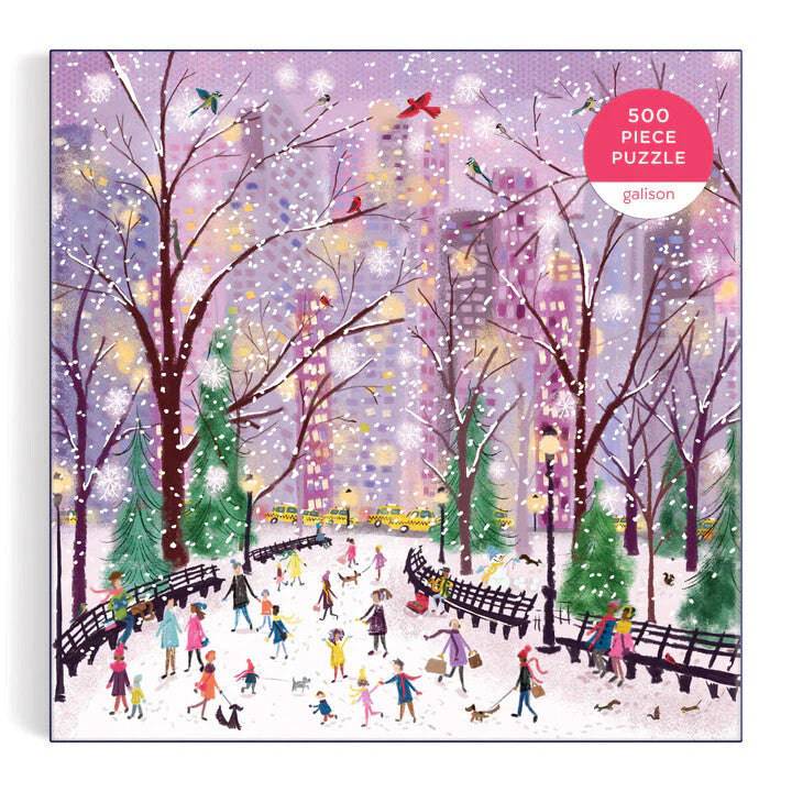 Snowy Night 500 Piece Puzzle - The Preppy Bunny