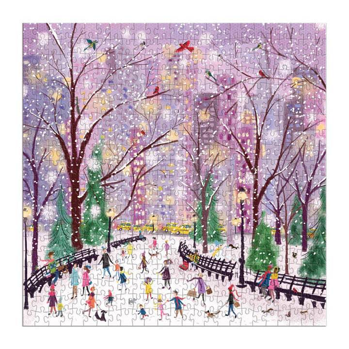 Snowy Night 500 Piece Puzzle - The Preppy Bunny