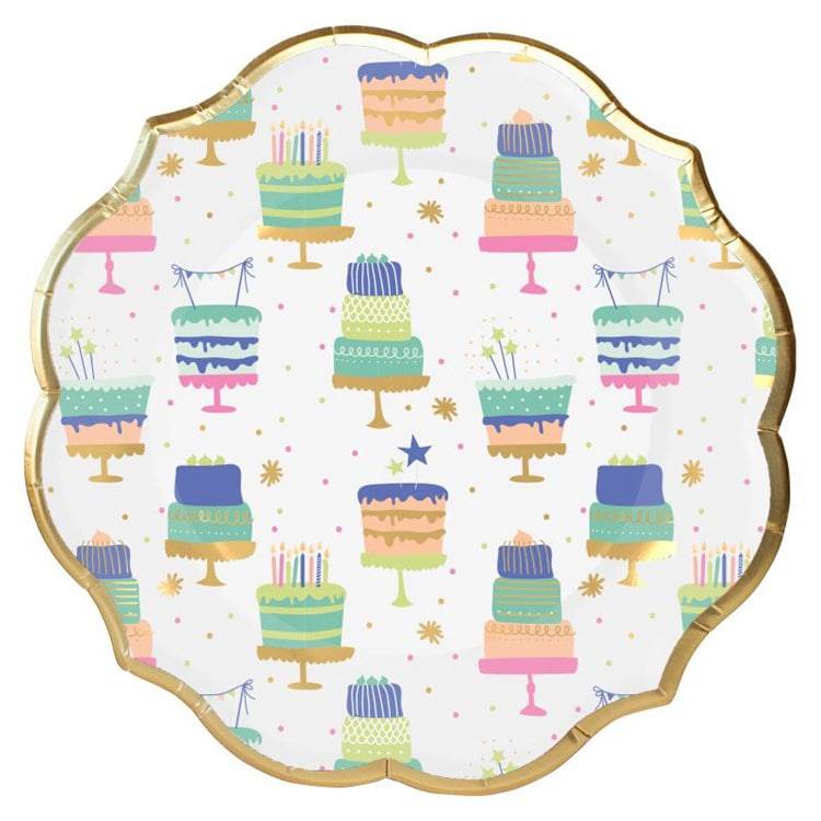 Birthday Paper Salad/Appetizer Plates - The Preppy Bunny