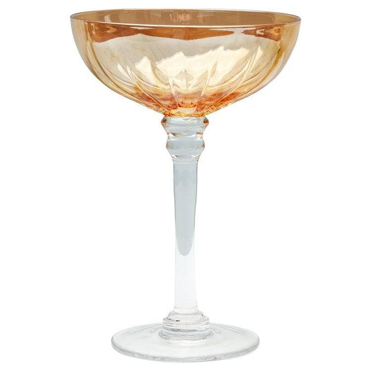 Coupe Stemmed Glass - Gold - The Preppy Bunny