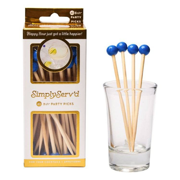 Party Picks Small - Cobalt - The Preppy Bunny