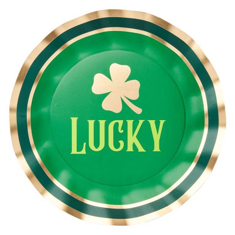 Lucky Paper Dinner Plates - The Preppy Bunny