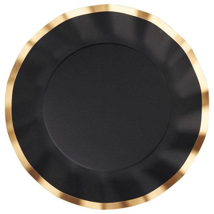 Paper Salad Plates in Black - The Preppy Bunny