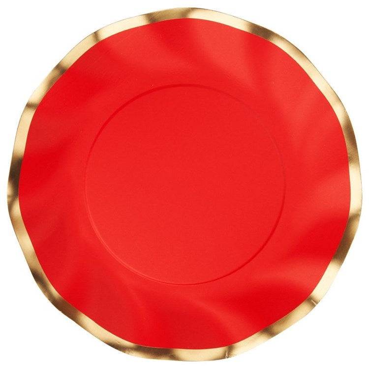 Paper Salad Plates in Red - The Preppy Bunny