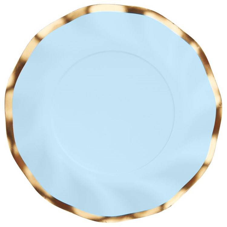 Paper Salad Plates in Sky Blue - The Preppy Bunny