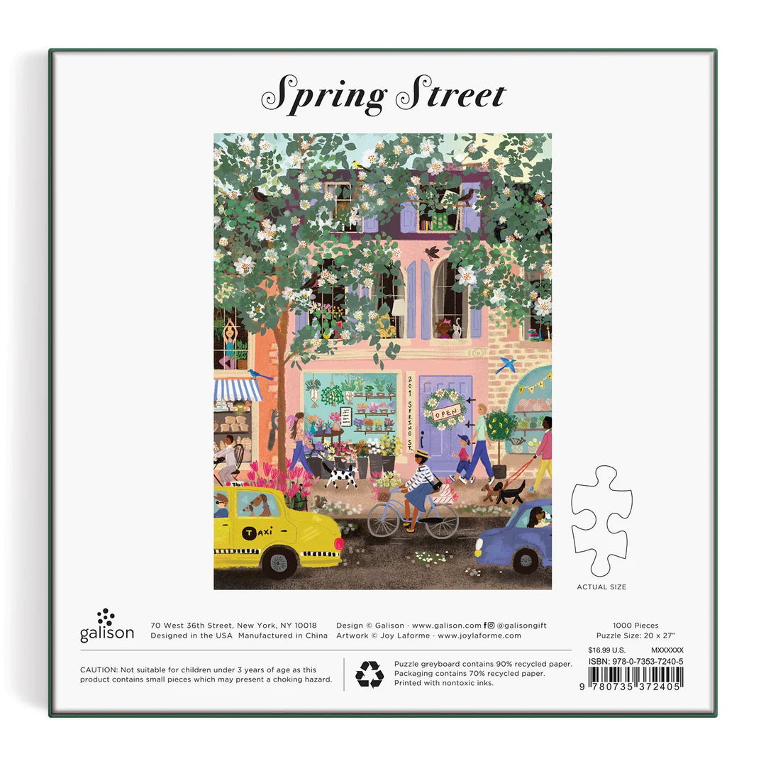 Spring Street 1000 Piece Jigsaw Puzzle - The Preppy Bunny